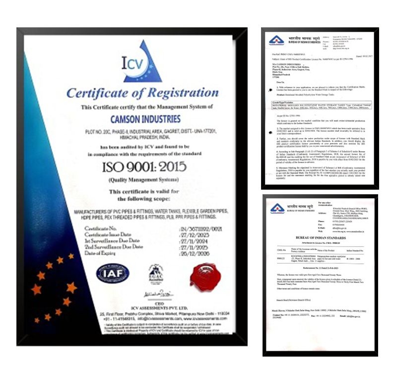 Camson Industries Certification